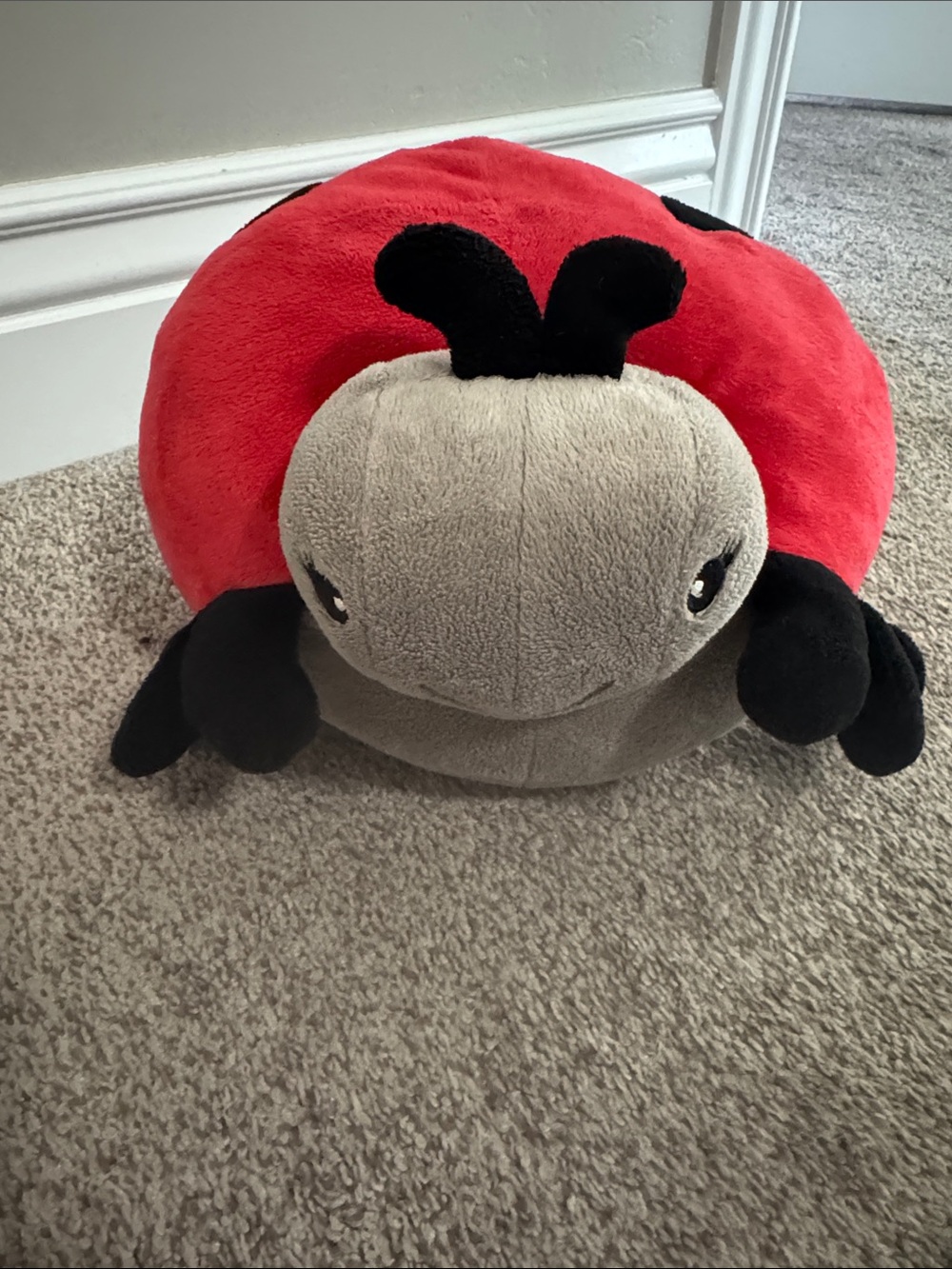 Cloud B Red & Gray Ladybug Plush Pillow Buddy